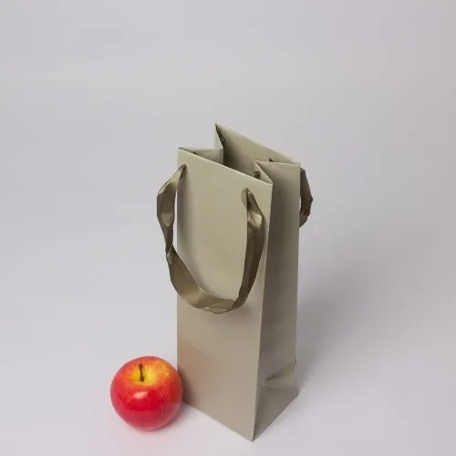 Пакет 11x34x9, светло-оливковый, лента, имитлин VIP