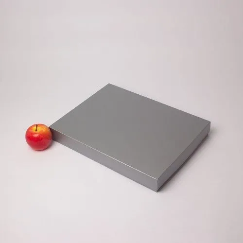 Коробка крышка-дно 40x5x30, серебро, картон