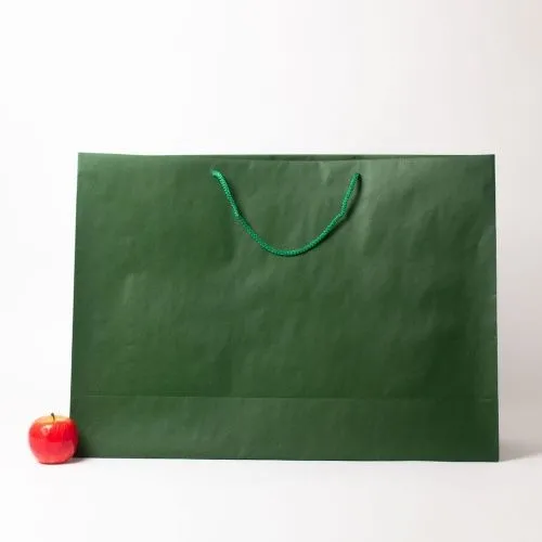 Пакет 70x50x20, зеленый, плотный крафт