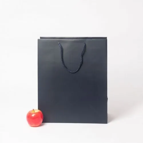 Пакет 33х40х16, темно-синий, меловка