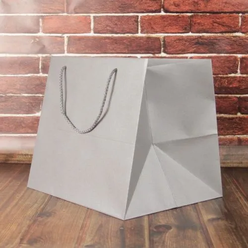 Пакет 33x30x28, серебро, плотный крафт