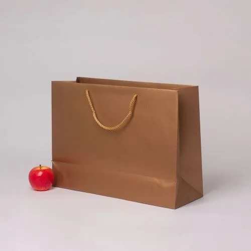 Пакет 47x34x16, бронзовый, меловка