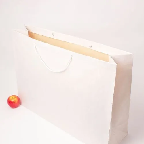 Пакет 70x50x20, белый, плотный крафт