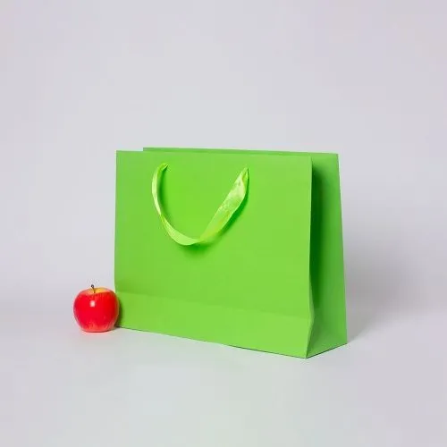 Пакет 41x31x12, салатовый, лента, эфалин VIP