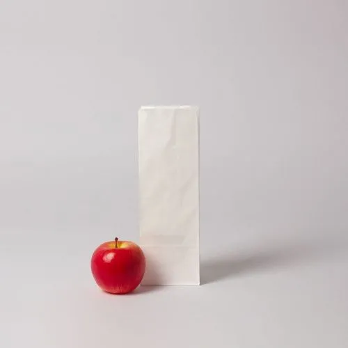 Фасовочный крафт-пакет 9x25x6, белый, крафт