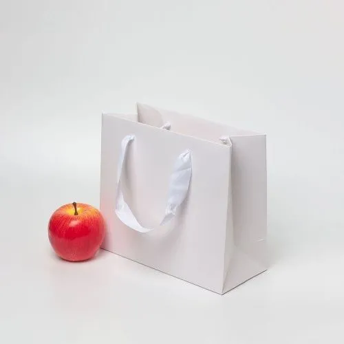 Пакет 23x20x10, белый, лента, картон VIP