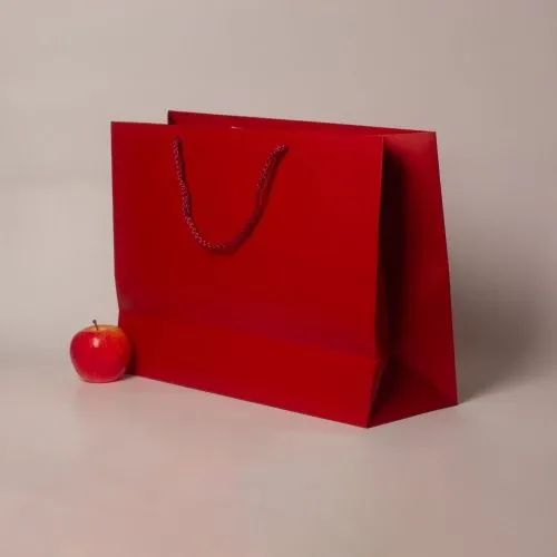 Пакеты бумажные, 47x34x16, вишневый матовый