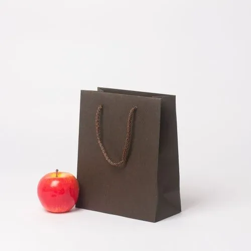 Пакет 19x23x9, шоколадный, плотный крафт