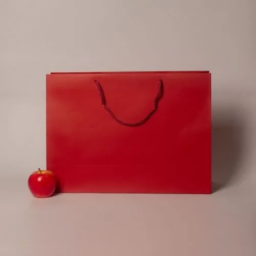 Пакеты бумажные, 47x34x16, вишневый матовый