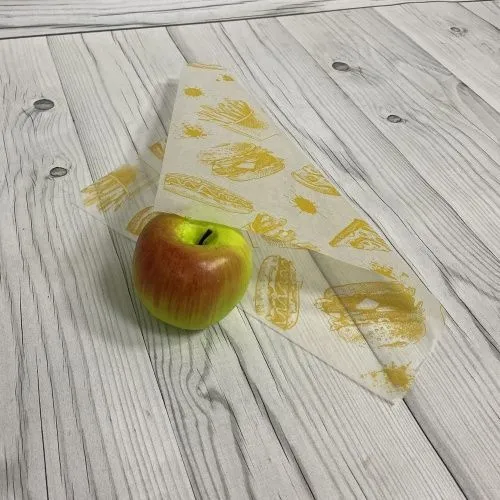 Бумага упаковочная, парафинированная с желтым рисунком