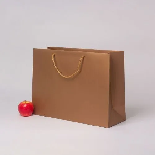 Пакет 47x34x16, бронзовый, меловка