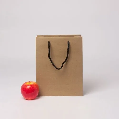 Пакет 21x27x10, бурый, плотный крафт