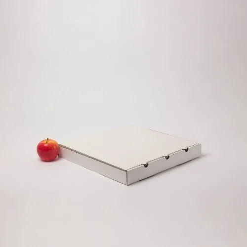 Коробка самосборная для пиццы и пирогов 36х4х36, Т23В бел/бур, без печати, бурый