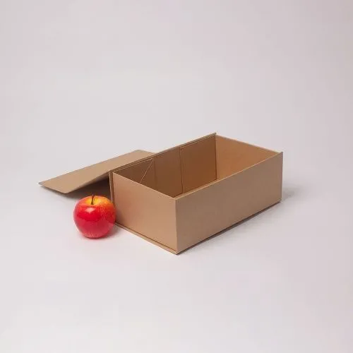 Коробка самосборная на магнитах 30х10х18, коричневый, крафт