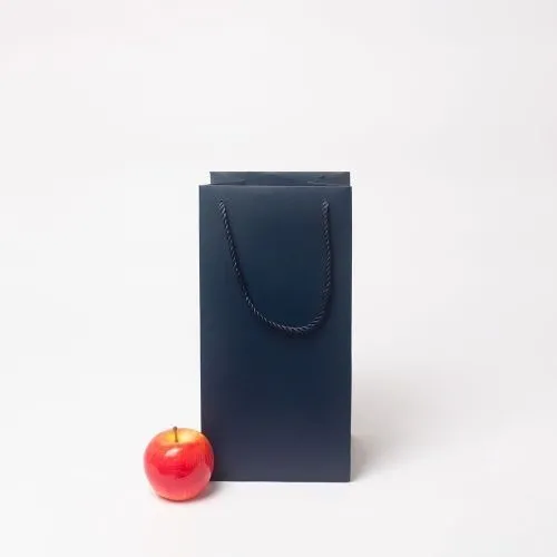 Пакет 17x35x15, тёмно-синий, витой шнур, картон VIP