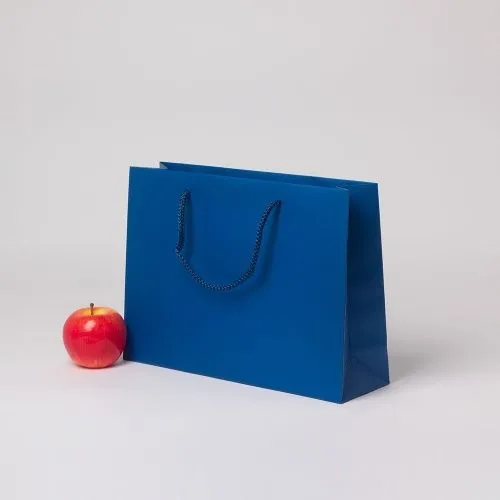 Пакет 35x25x10, синий, меловка