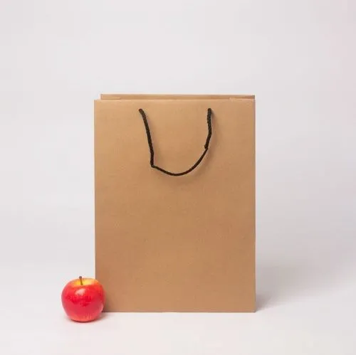 Пакет 30x40x13, коричневый, натуральный крафт