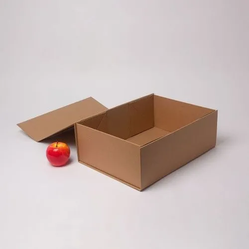 Коробка самосборная на магнитах 39х13х28, коричневый, крафт