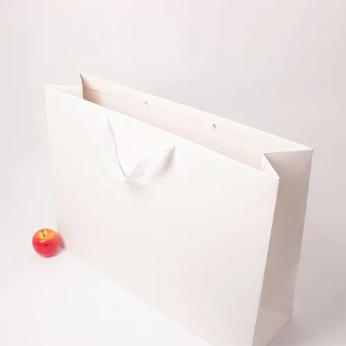 Пакет 70x50x20, белый, лента, картон VIP
