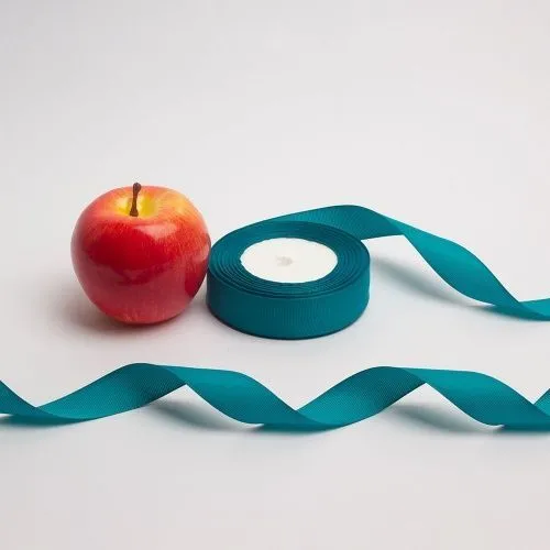 Лента репсовая 25мм х 22м, бирюзовая