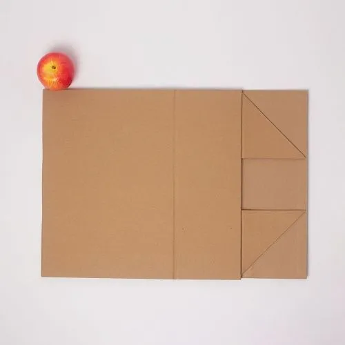 Коробка самосборная на магнитах 39х13х28, коричневый, крафт