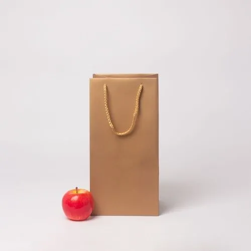 Пакет 17x35x15, бронзовый, меловка