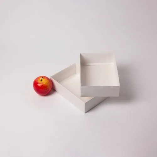 Коробка крышка-дно 21x6x15, белый, картон
