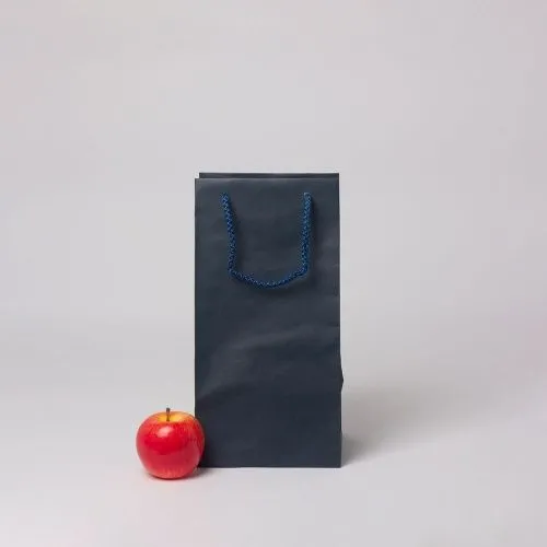 Пакет 17x35x15, тёмно-синий,  крафт плотный