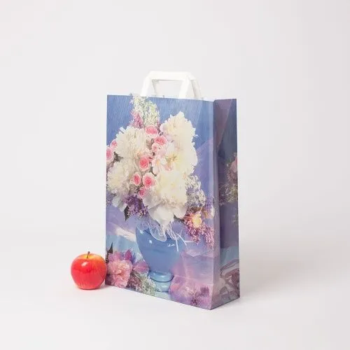 Сумка 30x42x10,  Букет цветов, глянец