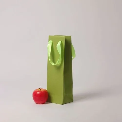 Пакеты бумажные 11x34x9, лайм VIP