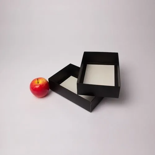 Коробка крышка-дно 21x6x15, черный, картон