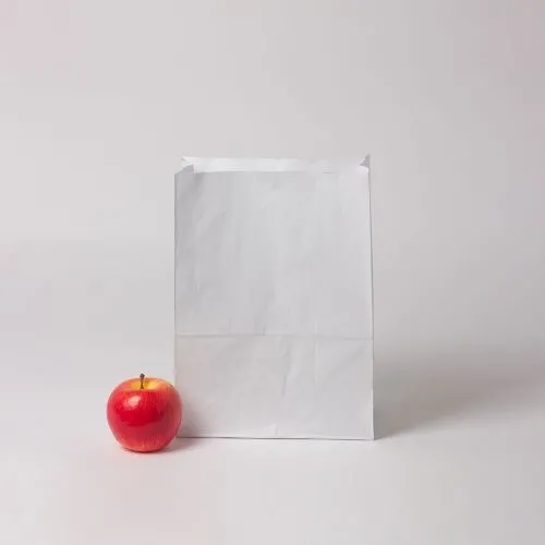 Фасовочный крафт-пакет 21х29х11, белый крафт под еду на вынос