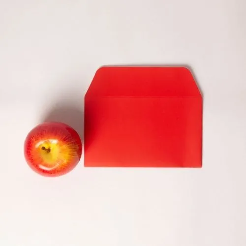 Конверты, 17x10, красный матовый