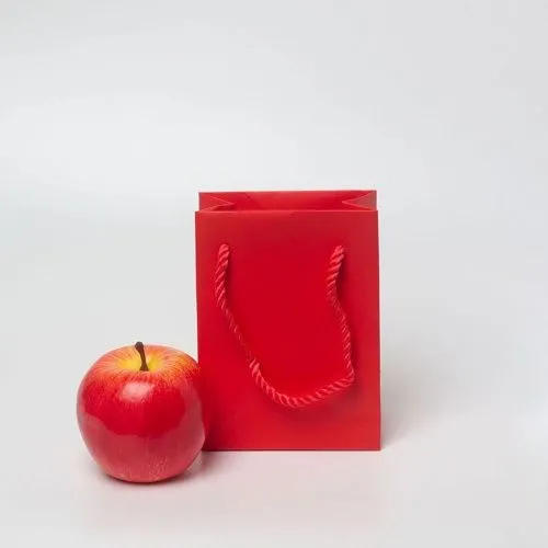 Пакет 11x15x6, красный, меловка