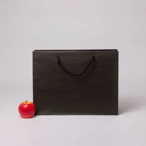 Пакет 41x31x12, чёрный, плотный крафт