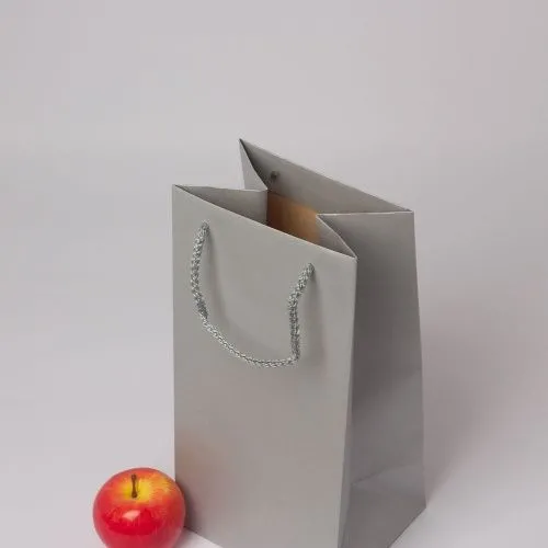 Пакет 17x35x15, серебро, плотный крафт