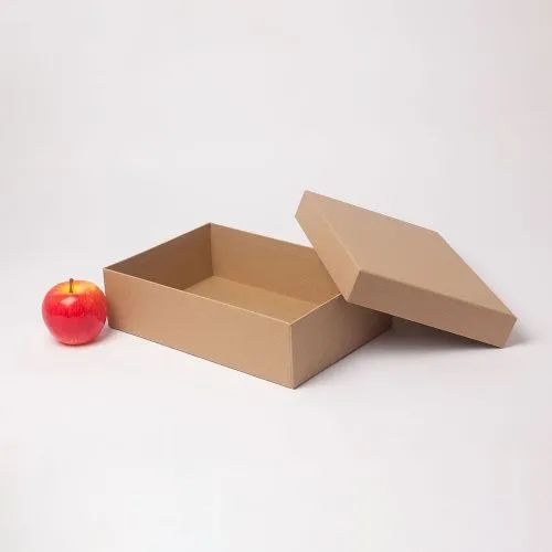 Коробка крышка-дно 30х8х20, коричневый, крафт