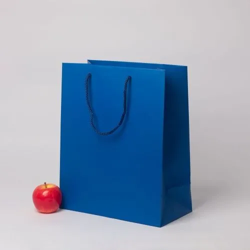 Пакет 33x40x16, синий, меловка