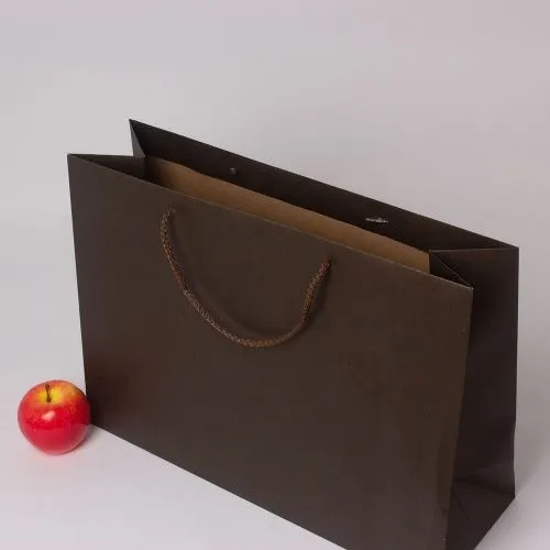 Пакет 47x34x16, шоколадный, плотный крафт