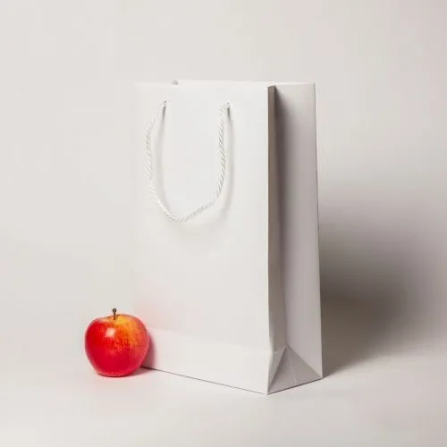 Пакеты бумажные, 23x36x10, белый, меловка