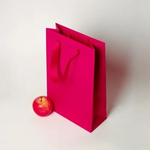 Пакет 23х36х10, пурпурный, меловка