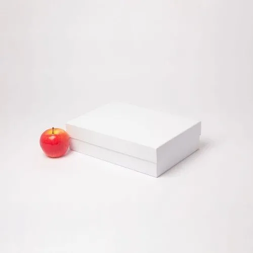 Коробка крышка-дно 30х8х20, белый, меловка