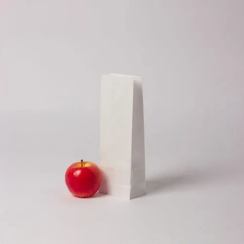 Фасовочный крафт-пакет 9x25x6, белый, крафт