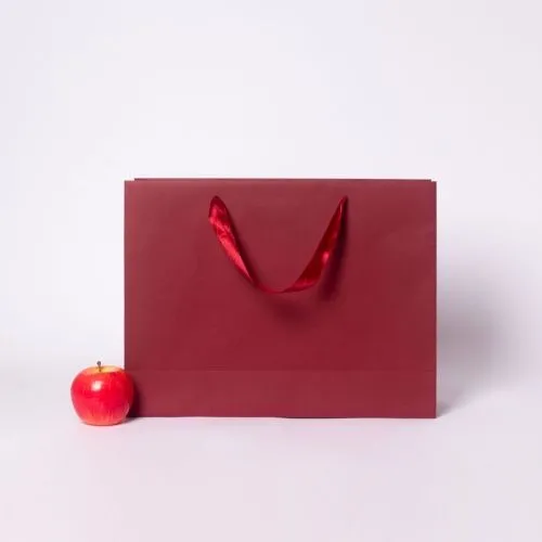 Пакет 41x31x12, бордо, лента, эфалин VIP