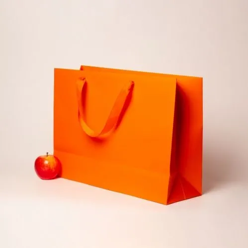 Пакет 47х34х16, оранжевый, меловка