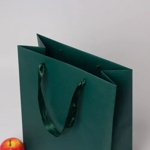 Пакет 33x40x16, зеленый, лента, эфалин VIP