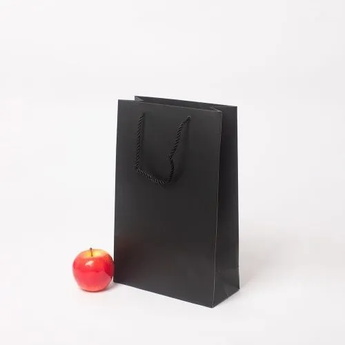 Пакет 23x36x10, черный, картон VIP