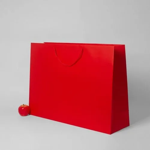 Пакет 70x50x20, красный, меловка