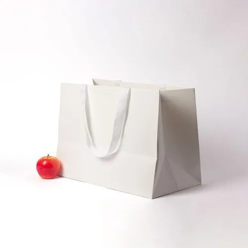 Пакет бумажный, 45x32x24, белый матовый, с вклееной ручкой