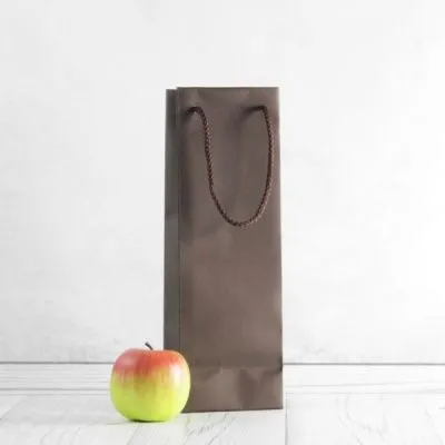 Пакет 11x34x9, шоколадный, меловка